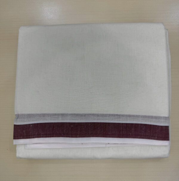 Pure Cotton Cream Dhoti With 1" Gundanji Border